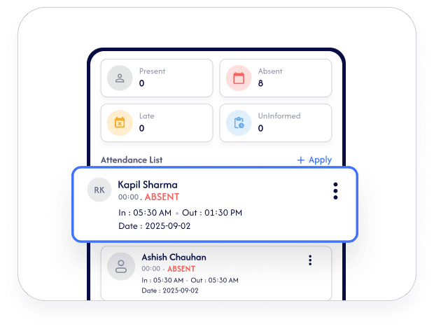Dashboard in SmoothTalk HRMS software