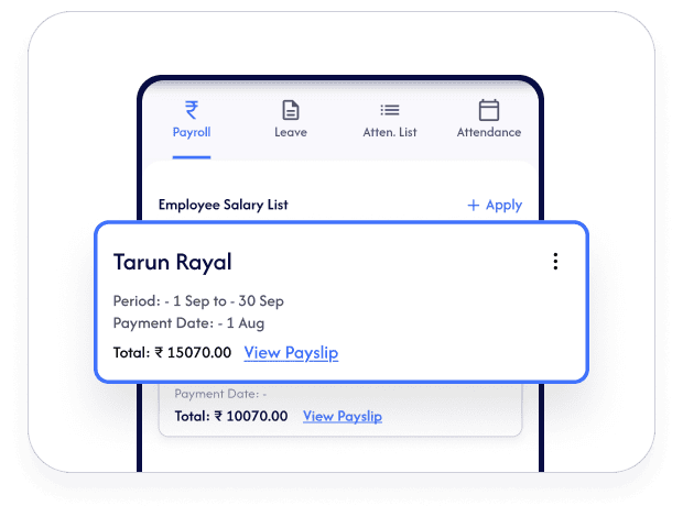 Payroll in SmoothTalk HRMS software