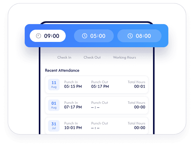 Working Hours in SmoothTalk HRMS software